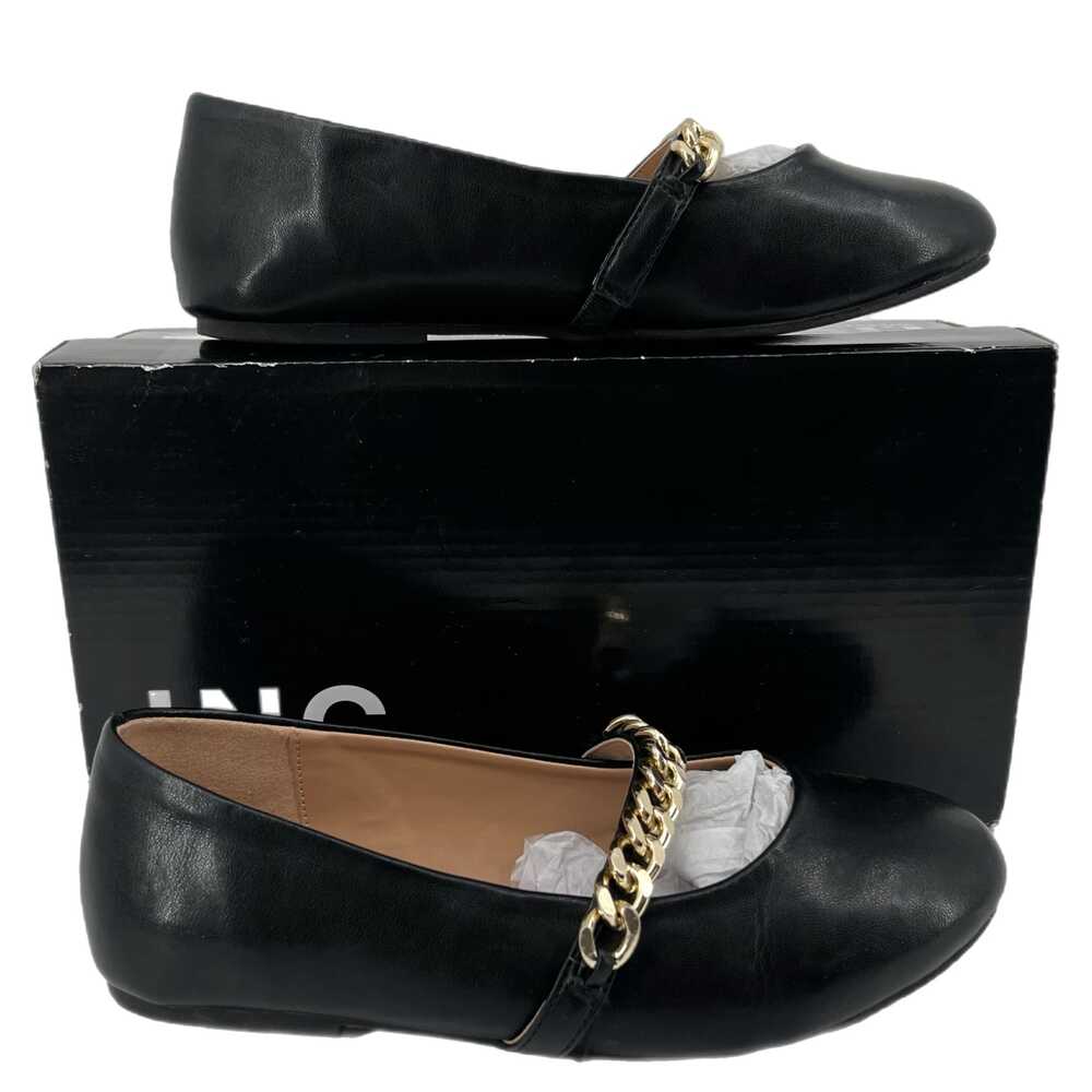 INC International Concepts Black Gold Ballet Flats | Size 3G